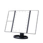 Black 360° Rotating LED Tri-Fold Makeup Mirror – 22-Bulb Illuminated Vanity Mirror with 1X/2X/3X Magnification