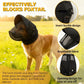 Size L Black Mesh Net Hood for Dogs – Protective Face Cover Against Insects, Debris, and Oral Ingestion