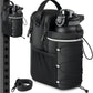 Black Magnetic Water Bottle Holster – Large-Capacity, Crossbody Carry Pouch for Outdoor & Gym Use