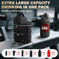 Black Magnetic Water Bottle Holster – Large-Capacity, Crossbody Carry Pouch for Outdoor & Gym Use