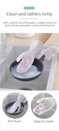 3 Pairs of Grey Brush Gloves Integrated Brush Glove – Multifunctional Cleaning Glove for Kitchen, Dishwashing & Household Tasks