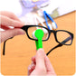 10 Pcs Blue Portable Eyeglass Cleaning Clip - Dual-Sided Microfiber Tongs for Safe, Streak-Free Lens Care