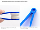 10 Pcs Blue Portable Eyeglass Cleaning Clip - Dual-Sided Microfiber Tongs for Safe, Streak-Free Lens Care