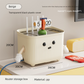 Beige Router Storage Box – Multi-Layer Cable Management Organizer for Home Wi-Fi Equipment