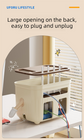 Beige Router Storage Box – Multi-Layer Cable Management Organizer for Home Wi-Fi Equipment