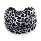 White Leopard print Yoga Headband – Elastic Sweat-Wicking Hairband for Women