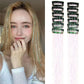 Pearl White Laser Iridescent Hair Extensions – 12-Piece Clip-In Highlight Strands (High-Temperature Fiber)