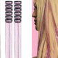 Pink Laser Iridescent Hair Extensions – 12-Piece Clip-In Highlight Strands (High-Temperature Fiber)