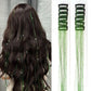 Green Laser Iridescent Hair Extensions – 12-Piece Clip-In Highlight Strands (High-Temperature Fiber)