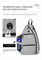 Grey Pickleball Multi-Sport Backpack – Oxford Fabric, Dual-Carry, Smart-Organized