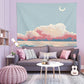 Colorful seaside scene Wall Tapestry 200x150cm - Soft Plush Fabric Hanging for Bedroom, Living Room, Dorm Decor - Includes Mounting Kit for Easy Installation