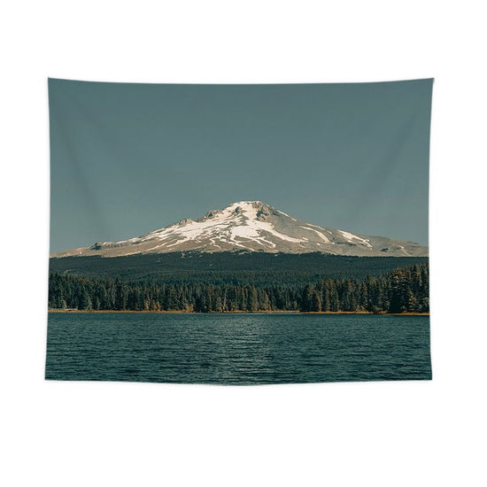 Snow-capped mountain design Wall Tapestry 200x150cm - Soft Plush Fabric Hanging for Bedroom, Living Room, Dorm Decor - Includes Mounting Kit for Easy Installation