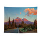 Sunset Highway Design Wall Tapestry 200x150cm - Soft Plush Fabric Hanging for Bedroom, Living Room, Dorm Decor - Includes Mounting Kit for Easy Installation
