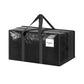 1 Pack Extra Heavy Duty Large Moving Bags with Strong Zipper & Comfortable Handles, Sturdy & Durable Clothes Storage Bags Totes Bins,  Packing Moving Boxes for Clothes, Bedding, Dorm & Travel, Black