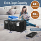 1 Pack Extra Heavy Duty Large Moving Bags with Strong Zipper & Comfortable Handles, Sturdy & Durable Clothes Storage Bags Totes Bins,  Packing Moving Boxes for Clothes, Bedding, Dorm & Travel, Black