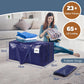 2 Pack Extra Heavy Duty Large Moving Bags with Strong Zipper & Comfortable Handles, Sturdy & Durable Clothes Storage Bags Totes Bins,  Packing Moving Boxes for Clothes, Bedding, Dorm & Travel, Dark Blue