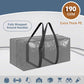 4 Pack ( 2 Dark Blue+2 Black ) Extra Heavy Duty Large Moving Bags with Strong Zipper & Comfortable Handles, Sturdy & Durable Clothes Storage Bags Totes Bins,  Packing Moving Boxes for Clothes, Bedding, Dorm & Travel,