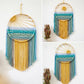 Style 3 Hand-Woven Cotton Rope Sunrise Sunset Wall Hanging - Bohemian Macrame Tapestry with Tassels, 60x30cm - Perfect for Living Room, Bedroom
