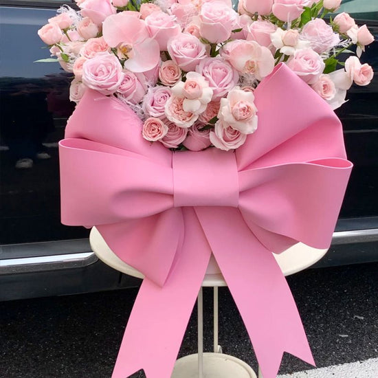 Pink EVA Bow Decoration DIY Kit - 75cm x 100cm DIY Party & Event Backdrop Bow for Valentine&
