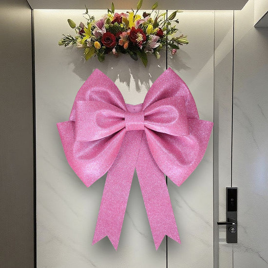 Pink EVA Glitter Bow Decoration DIY Kit - 75cm x 100cm DIY Party & Event Backdrop Bow for Valentine&