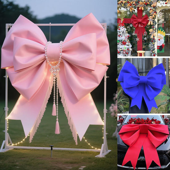 Pink EVA Glitter Bow Decoration DIY Kit - 75cm x 100cm DIY Party & Event Backdrop Bow for Valentine&