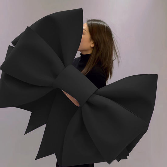 Black EVA Bow Decoration DIY Kit - 75cm x 100cm DIY Party & Event Backdrop Bow for Valentine&