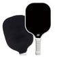 Black Fiberglass Pickleball Paddle Set with Black Neoprene Protective Cover - Lightweight Outdoor Sports Racket for Beginners & Pros