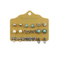 Alloy Stud Earring Set - 9 Pairs with Heart, Leaf & Turquoise Designs for Women