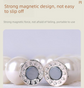 3 Pairs Magnetic Pearl Curtain Tiebacks（25cm） - No-Drill ABS Bead Holdback with Rhinestone Clasp