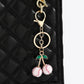 2 Pcs White baseball shape Creative Sports Ball Cherry Keychain – Cute Resin Charm for Car Keys, Bags & Backpacks