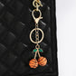 2 Pcs Basketball shape design Creative Sports Ball Cherry Keychain – Cute Resin Charm for Car Keys, Bags & Backpacks