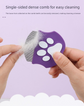 2 Pcs Light Green Gentle Pet Face & Flea Comb – Mini Grooming Tool for Cats & Dogs with Rounded Teeth