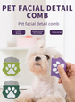 2 Pcs Dark Green Gentle Pet Face & Flea Comb – Mini Grooming Tool for Cats & Dogs with Rounded Teeth