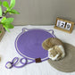 Purple Durable Cat Scratching Mat with Attached Toy Ball - Washable and Multi-Functional, Ideal for Cats&