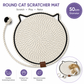 Beige Durable Cat Scratching Mat with Attached Toy Ball - Washable and Multi-Functional, Ideal for Cats&