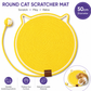 Yellow Durable Cat Scratching Mat with Attached Toy Ball - Washable and Multi-Functional, Ideal for Cats&