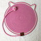 Pink Durable Cat Scratching Mat with Attached Toy Ball - Washable and Multi-Functional, Ideal for Cats&