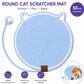 Blue Durable Cat Scratching Mat with Attached Toy Ball - Washable and Multi-Functional, Ideal for Cats&