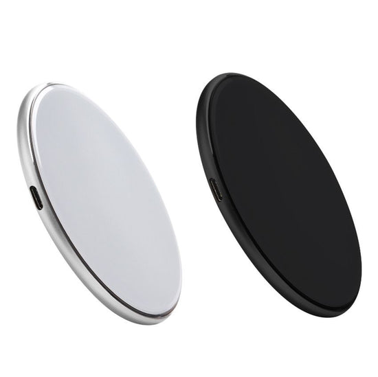 White 15W Qi Wireless Phone Charger - Compact Cable Free Charging for Qi Enabled Smartphones, Easy Everyday Use at Home, in the Office or While Travelling