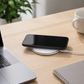 White 15W Qi Wireless Phone Charger - Compact Cable Free Charging for Qi Enabled Smartphones, Easy Everyday Use at Home, in the Office or While Travelling