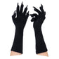 1 Pair Black Realistic Long Claw Gloves – Halloween Costume Beast Paw Prop with Resin Nails