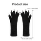 1 Pair White Realistic Long Claw Gloves – Halloween Costume Beast Paw Prop with Resin Nails
