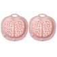Pink 2-Pack Silicone Bra Laundry Bag – Anti-Deform Lingerie Washer with Hanging Loop & Pomegranate Mesh Design