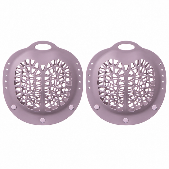 Purple 2-Pack Silicone Bra Laundry Bag – Anti-Deform Lingerie Washer with Hanging Loop & Pomegranate Mesh Design