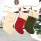 2 Pcs Green Large Cable Knit Christmas Stocking - Classic 43cm Holiday Decor for Fireplace Hanging
