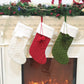 2 Pcs Red Large Cable Knit Christmas Stocking - Classic 43cm Holiday Decor for Fireplace Hanging