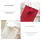 2 Pcs Red Large Cable Knit Christmas Stocking - Classic 43cm Holiday Decor for Fireplace Hanging