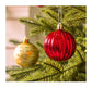 Gold 50-Piece Assorted Christmas Bauble Set – Shatterproof Ornaments with Mixed Finishes for Holiday Tree Decor