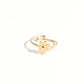 4-Piece Daisy Flower Jewelry Set – Gold Tone Stainless Steel Necklace, Bracelet, Ring & Earrings