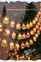 Cute Christmas Character LED String Lights – 3M 20-Light Christmas Tree Battery Operated Fairy Lights for Tree & Window Decor